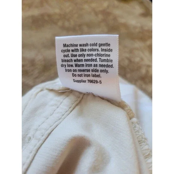 St. John's Bay Women's Straight Leg Corduroy Pants Size 20 Beige Cream NWT - Picture 7 of 7